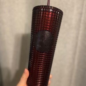 Starbucks Berry Plum Disco Grid Tumbler